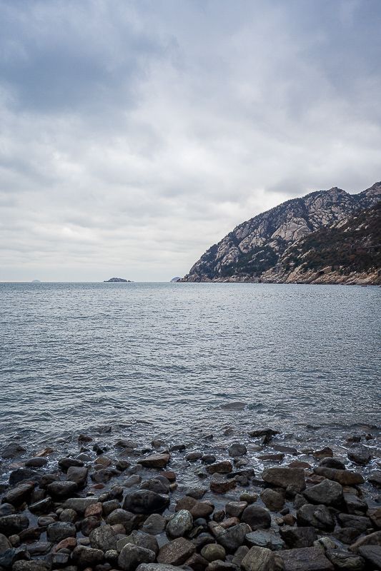 崂山景区观光车接驳路段实拍